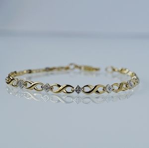 Infinity 14K Yellow Gold Plated Bracelet